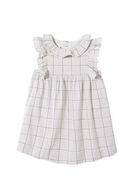 Gocco Vestido Cuadros, Marrón (Arena S03vvtca301sa), 3 años (Tamaño del Fabricante: T: 3-4) para Niñas