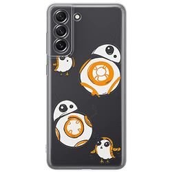 ERT GROUP mobiltelefonfodral för Samsung S21 FE originalt och officiellt licensierat Star Wars mönster BB 8 010 optimalt anpassad till formen på mobiltelefonen, gedeeltelijk transparant