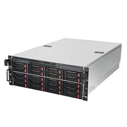 3 EN 1 SilverStone Technology RM43-320-RS, 4U 20-bay 2.5" / 3.5" HDD/SSD chassis server di archiviazione su rack Mini-SAS HD SFF-8643 12 Gb/s interfaccia, SST-RM43-320-RS, Argento