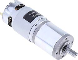 RS PRO Motor de engranajes de cepillo hasta 2 Nm, 12 V CC / 41,3 W, diámetro de eje: 8 mm, 44,6 mm x 111,9 mm