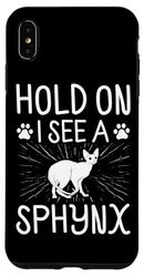 Carcasa para iPhone XS Max Retro Cat Motif - Hold On I See A Sphynx Cat