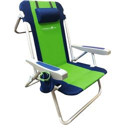 Caribbean Joe Chaby International Chaise à Dos Bleu Marine/Vert