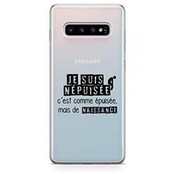 ZOKKO Samsung S10 Plus obudowa I'm nepused - Miękka przezroczysta czarny atrament