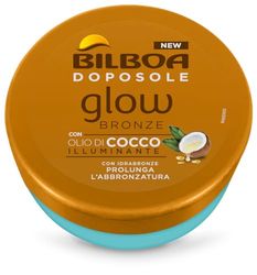 Bilboa Doposole Glow Bronze, Doposole con Olio di Cocco, Nutriente e illuminante. Prolunga l'Abbronzatura e la Mantiene, Con Idrabronze, Dermatologicamente Testato, Formato 250 ml