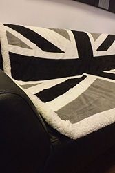 Rapport Reino Unido com design de bandeira britânica, cor, poliéster, preto/branco/cinzento, cheio, 130 x 160 x 0,15 cm