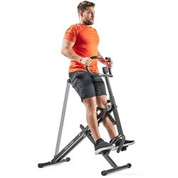 Sunny Health & Fitness Row-N-Ride Plus, Heavy Duty Assisted Squat Machine met een maximaal gewicht van 300 LB, verstelbare weerstand en dikke gevoerde zitting - NR. 077PLUS