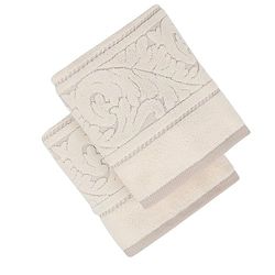 2-delige handdoekenset, crème