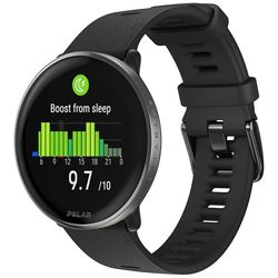 Polar Smartwatch con GPS per Fitness e Benessere, analisi del Sonno, Display AMOLED, Activity Tracker 24/7, allenamenti Personalizzati e Guida vocale in Tempo Reale, Titanium Black, S-L, Ignite 3