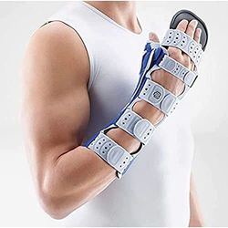 Bauerfeind Ortesi per Polso ManuLoc Rhizo Long Plus, Titano, Sinistra, Misura 1