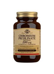 Solgar Chromium Picolinate 200 µg Vegetable Capsules - Pack of 90 - High Absorption Rate - Supports a Healthy Metabolism and Blood Glucose Level - Vegan and Gluten Free Gold