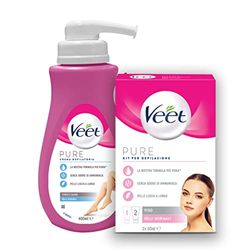 Veet Kit Completo Depilazione Corpo, Crema Depilatoria e Balsamo Post Epilazione per il Viso + Crema Depilatoria per Gambe, Braccia, Ascelle e Zona Bikini