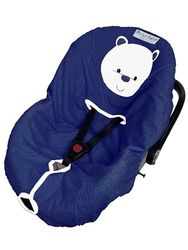 Andy & Helen - Funda para capazo de bebé de Rizo Bordado, práctica y cómoda de Poner Gracias a Las Esquinas elásticas, se adhiere a Todos los portabebés de tamaño estándar – Azul