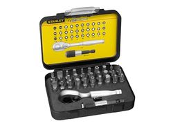 Stanley 1-13-904 - Conjunto de pontas de fenda + catraca 32 peças
