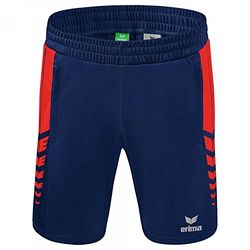 Erima Six Wings Worker Pantaloncini, Uomo, Blu/Rosso, M
