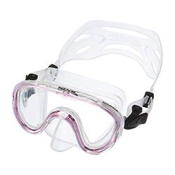 SEAC Marina, Maschera da Snorkeling in Silicone per Bambini, Trasparente/Rosa