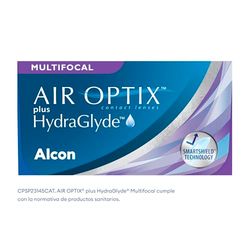 Air Optix plus HydraGlyde Multifocal Lentes de contacto progresivas de reemplazo mensual, Pack de 3, R 8.6 mm, D 14.2 mm, adición baja +1.5 Diopt