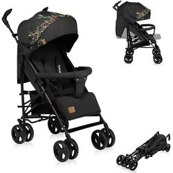 LIONELO Cochecito de bebé de Irma de hasta 15 kg, ligero y moderno, con función reclinable, plegable, ruedas grandes de 6 pulgadas, cesta grande, bolsa, mosquitera