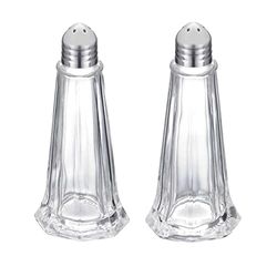 Westmark Set per sale e pepe, 2 pz., Capacità: 40 ml l'uno, Vetro/Acciaio inox, New York, Argento/Trasparente, 65262270