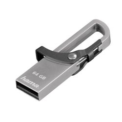 Hama Clé USB 2.0 "Hook-Style", 64 GB, 15 MB/s, gris