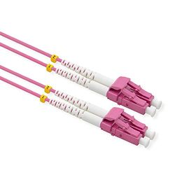 Värde LWL-kabel 50/125 µm OM4, LC/LC, låg-lös-kontakt, violett, 10 m