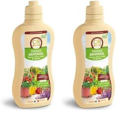 OR BRUN Engrais Universel - 1L - Nourrit Les Plantes & Améliore La Floraison - Fabriqué En France - Utilisable En Agriculture Biologique OBRECLUNI1 (Lot de 2)