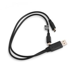 SYSTEM-S OTG host-kabel 3 in 1 USB 2.0 type A (mannelijk) naar USB 3.1 type C (mannelijk) en Micro USB (mannelijk) datakabel Y-kabel 39 cm