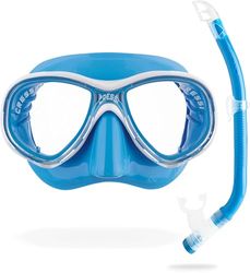 Cressi Set maré VIP Jr pack de snorkel, crianças, transparente / azul, 7-13 anos