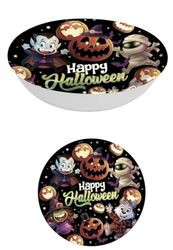FIESTAS GUIRCA Herbruikbare monsterschaal (32 cm), tafeldecoratie voor griezelige Halloween-feesten, ideaal voor monsterfeesten, zwart