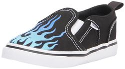 Vans Asher V, uniseks kinderschoenen, Flame Black/White, maat 23, vlam, zwart, wit, 23 EU