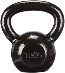 Amazon Basics - Kettlebell in ghisa, 10 kg, Nero