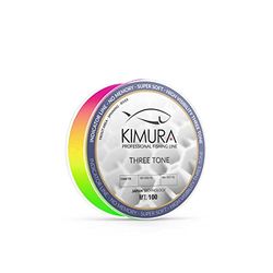 KIMURA Three Tone, Monofilo unisex volwassenen, groen-oranje-fuchsia, 0,225