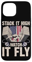 Stack it High, Guardalo volare Longshoreman Humor Dicendo Custodia per iPhone 15