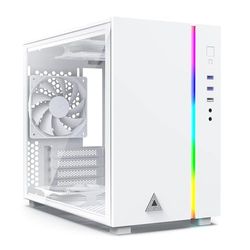 Montech Boitier Mini Tour Micro ATX Sky One Mini RGB avec panneaux vitrés (Blanc)