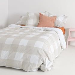Gingham Funda nórdica 140x200 cm (Cama 80) Beige