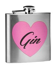 Premier Housewares Gin Design Hip Flask, Rostfritt stål - 170 ml