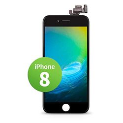 GIGA Fixxoo Pantalla LCD Tàctil de Repuesto para iPhone 8, Retina Display, Cámara y Sensor de proximidad, Video guía DYI Paso a Paso Simple, Separador Digitalizador - Negro