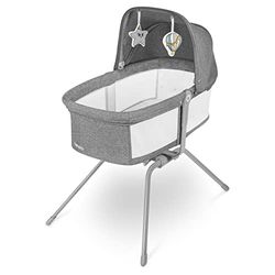 lionelo Malin EVO 3in1 colecho Bebe Cuna con Sistema de balanceo, Cuna Viaje Bebe con colchon, Parque Cuna Bebe con colchon de 0 hasta 9 kg, Capota, mosquitera, Plegable, Ajuste de inclinación