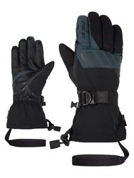 Ziener Guanti da sci GHALION da uomo, per sport invernali, impermeabili, lunghi scaldamuscoli, nero, 8,5