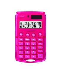 Rebel 77234P Calculatrice de poche 8 chiffres solaire/pile Rose