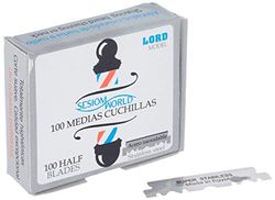 Sesiomworld Boîte de 100 paires de lames professionnelles "Crown Model" Haute efficacité 100 unités 200 g