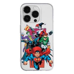 ERT GROUP mobiltelefonfodral för Apple Iphone 14 PRO originalt och officiellt licensierat DC mönster Justice League 004 optimalt anpassad till formen på mobiltelefonen, gedeeltelijk transparant