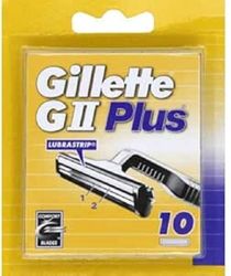 Gillette G II Plus, Confezione da 10 Lamette da Barba di Ricambio, con Striscia Lubrificante, Tradizione e Innovazione per Meno Irritazioni