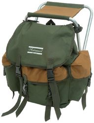 Shakespeare Folding - Mochila de banco de campismo, tamanho 100, cor castanho/verde