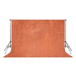 Cablematic Stoffen achtergrond verkreukeld/gevlekt oranje kleur 300 x 300 cm
