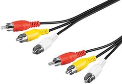 Goobay 50383 verbindingskabel audio video composiet, 3 x cinch, 5 m lengte