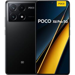 Poco X6 Pro - Smartphone de 12+512GB, Pantalla AMOLED de 6.67” 120Hz 1.5K, MediaTek Dimensity 8300-Ultra, Triple cámara de hasta 64MP, 5000mAh, Negro (Versión ES)