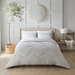 Night Lark - Coverless Duvet - Seersucker Collection - Soft Touch Luxury Bedding - Machine Washable - Hypoallergenic (Nordic Mist Grey, 4.5 Tog - Super King.)