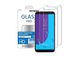 Novago Galaxy J6 2018 J600 displaybeschermfolie van gehard glas, robuust en transparant, 2 stuks