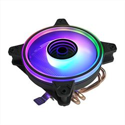 Noua Vex ARGB TDP 100W Dissipatore di Calore CPU a Basso Profilo 4 Tubi di Calore Ventola PWM Indirizzabile da 120mm Compatibile per Intel i7/i5/i3 Socket 1700 1200 775 115x 1366 AMD AM5 AM4 AM3