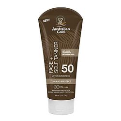Australian Gold SOL.SELF TANNER SPF50 CRM.88ML, Vegano, MARRON